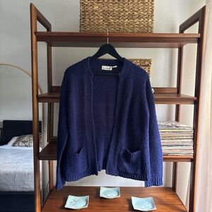 Jason Maxwell Deep Blue Textured Sweater